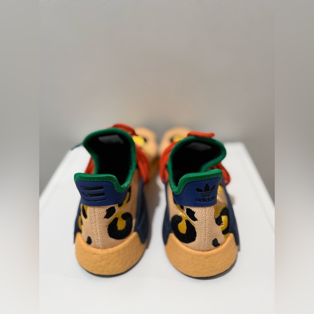 Pharrell X Adidas Animal Print Sneakers with Orange Laces - Picture 2 of 6